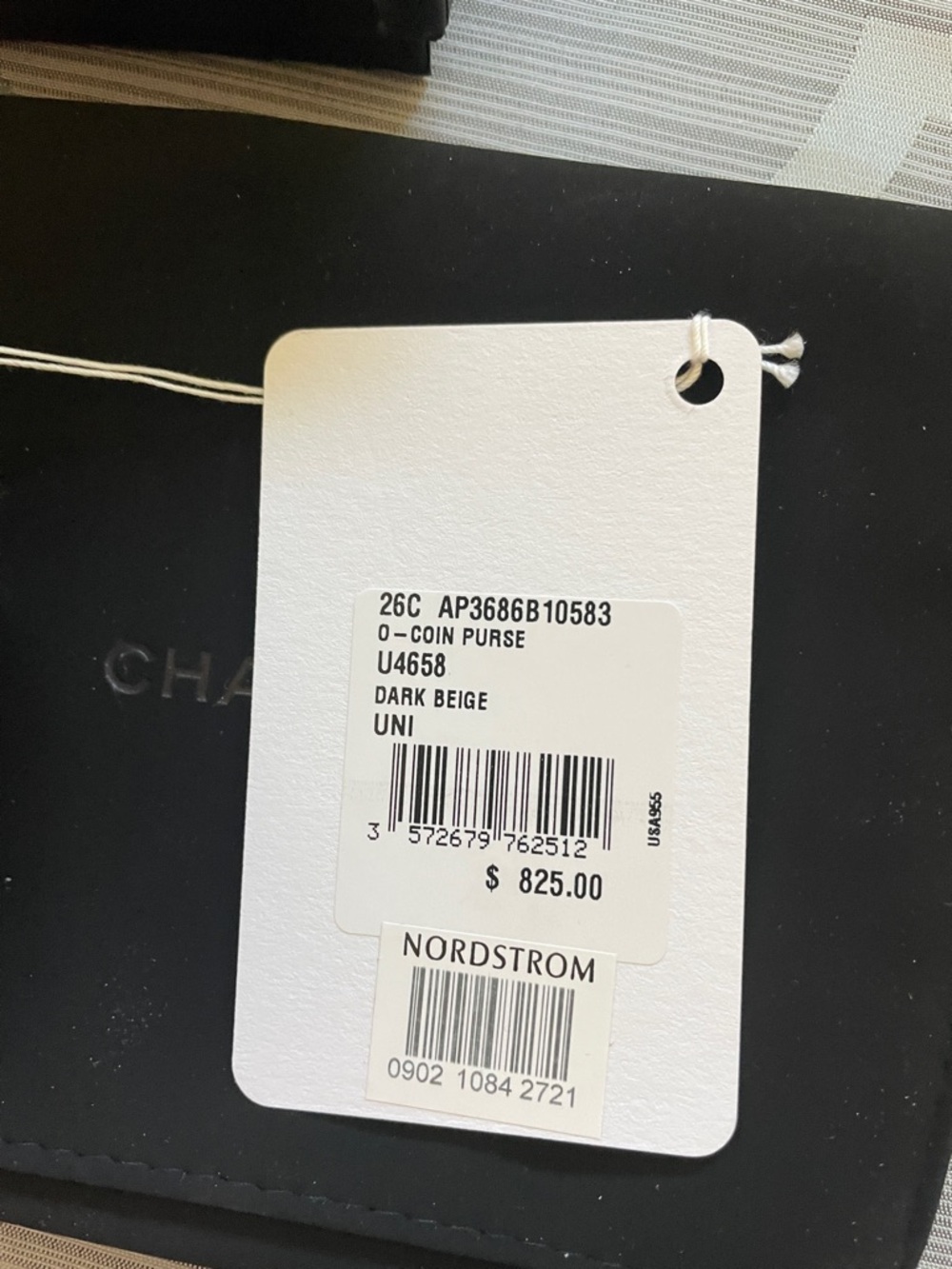 NIB CHANEL Quilted Zip Card Wallet in Dark Beige - Picture 5 of 9